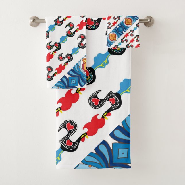 Galo de Barcelos, Portugal Bath Towel Set (Insitu)