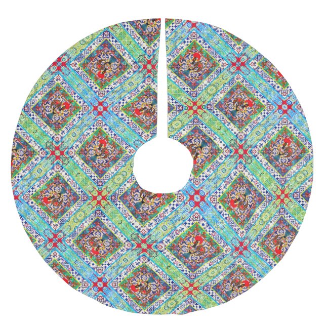 Galo de Barcelos, Portugal Brushed Polyester Tree Skirt (Front)