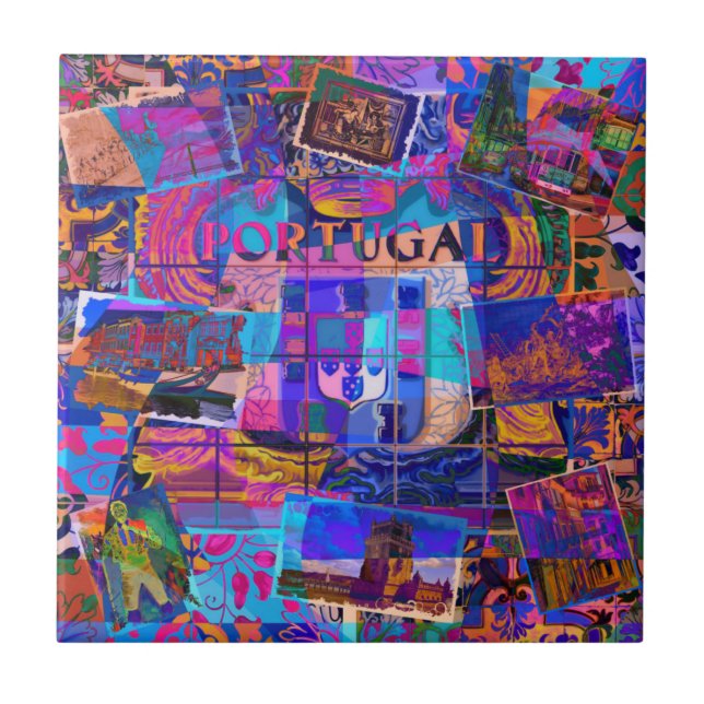 Galo de Barcelos, Portugal Ceramic Tile (Front)