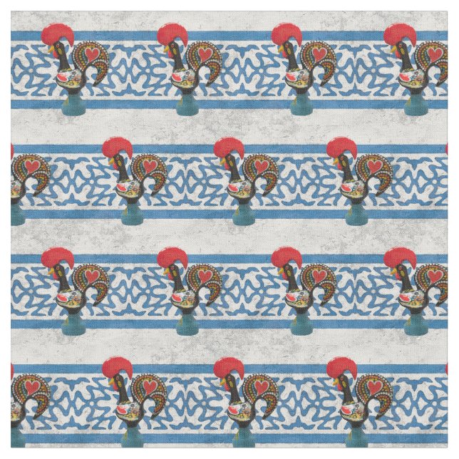 Galo de Barcelos, Portugal Fabric (Close Up)