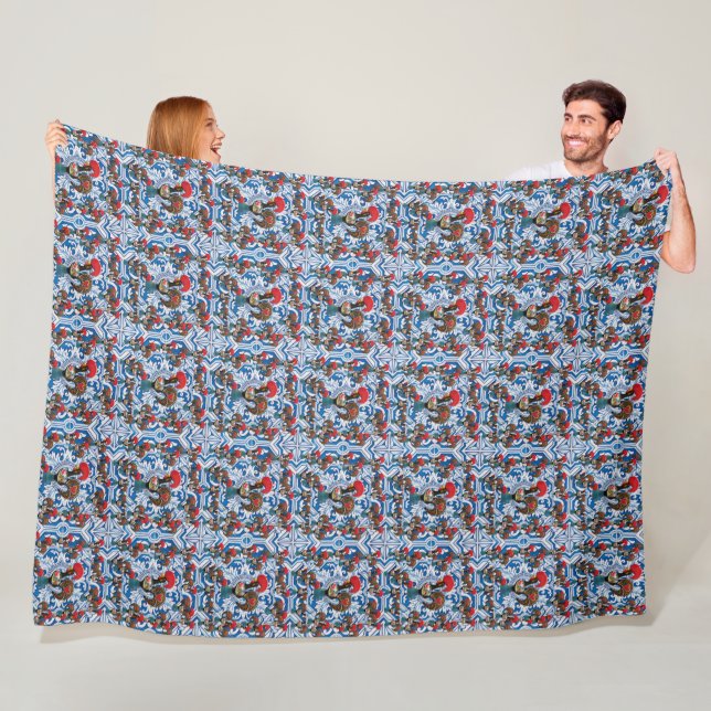 Galo de Barcelos, Portugal Fleece Blanket (In Situ)