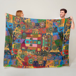 Galo de Barcelos, Portugal Fleece Blanket