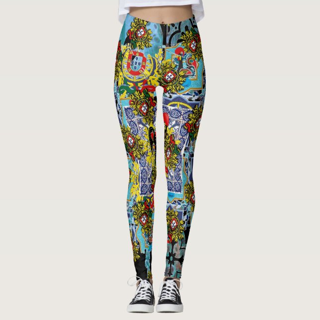 Galo de Barcelos, Portugal Leggings (Front)