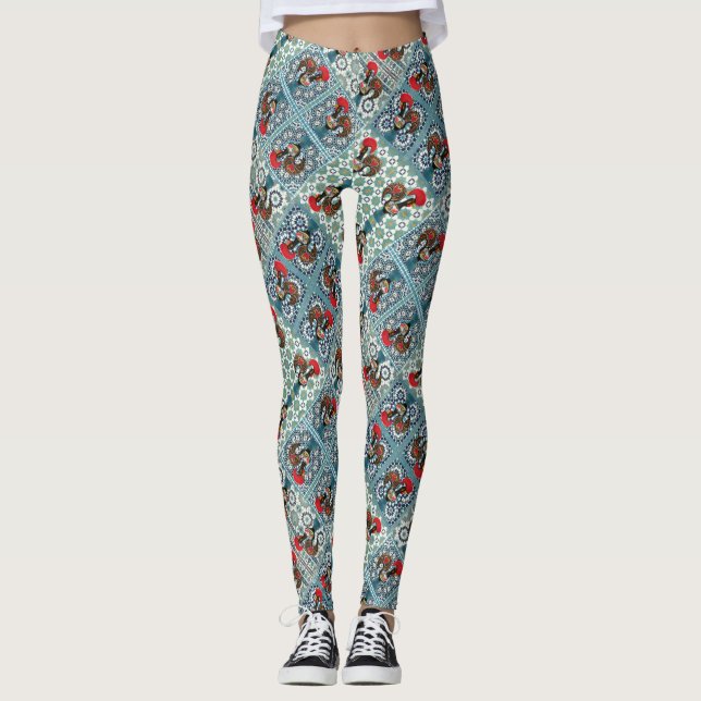 Galo de Barcelos, Portugal Leggings (Front)