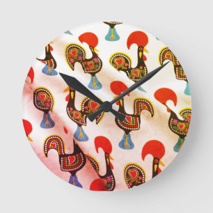 Galo de Barcelos, Portugal Round Clock