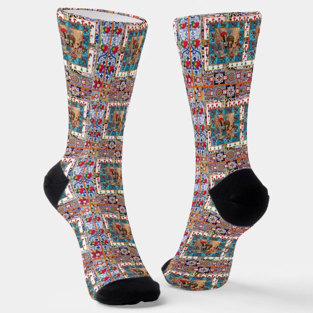 Galo de Barcelos, Portugal Socks (Angled)
