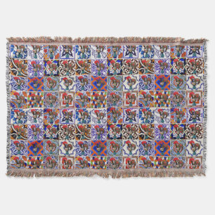 Galo de Barcelos, Portugal Throw Blanket