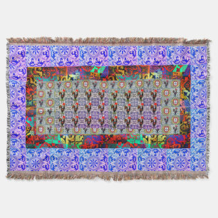 Galo de Barcelos, Portugal Throw Blanket