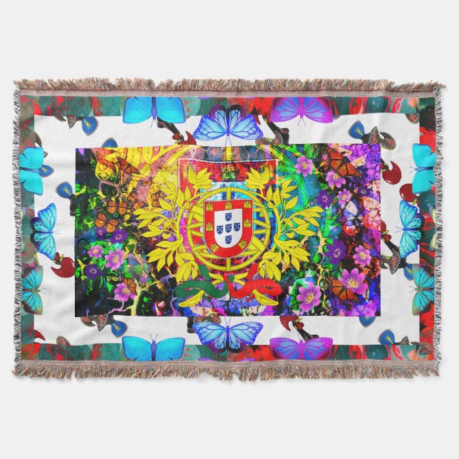 Galo de Barcelos, Portugal Throw Blanket (Front)