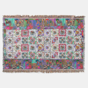 Galo de Barcelos, Portugal Throw Blanket