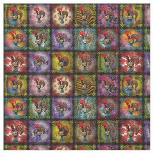 Galo de Barcelos, Portuguese folk art Fabric
