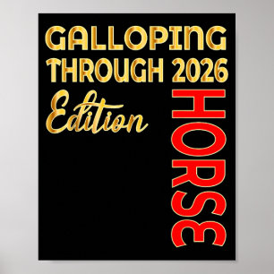 Galopping Happy New Year Of The Horse 2026 Poster