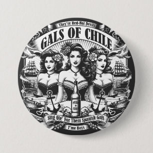 Gals of Chile 7.5 Cm Round Badge