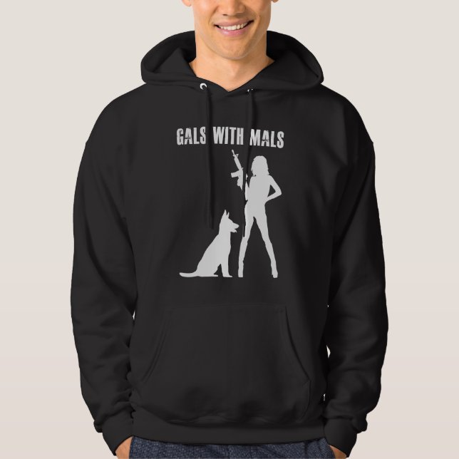 Gals With Mals  Belgian Malinois   For Women Hoodie (Front)