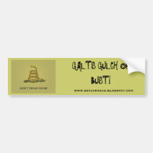 GALT'S GULCH OR BUST BUMPER STICKER