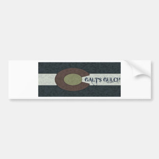 Galt's Gulch - Red White and Blue Combo Design Bumper Sticker