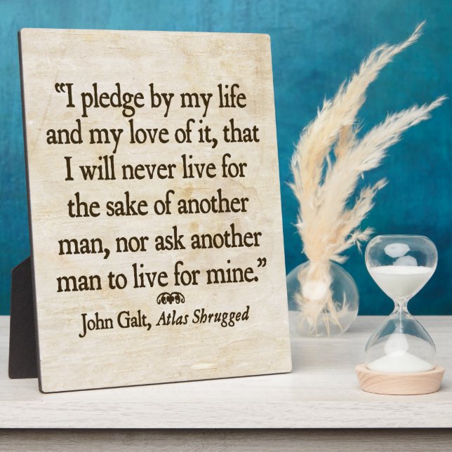 Galt's Pledge Plaque (Side)