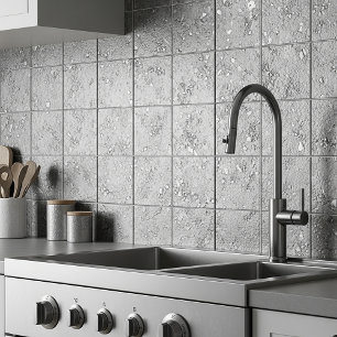 Galvanised metal look ceramic tile