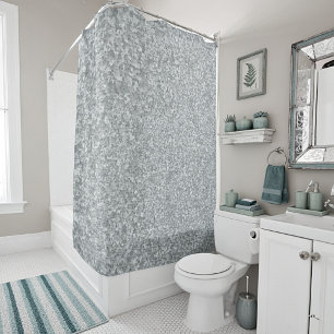 Galvanised metal look shower curtain