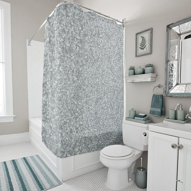 Galvanised metal look shower curtain (Creator Uploaded)