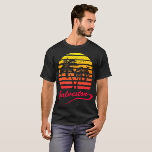 Galveston 80s Tropical Sunset T-Shirt