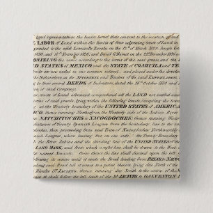 Galveston Bay and Texas Land Company 15 Cm Square Badge