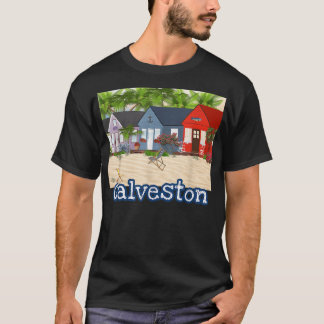 Galveston Beach Nautical Cottage Summer Row House T-Shirt