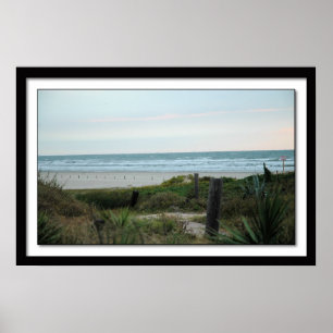 Galveston Beach Near Sunset Poster