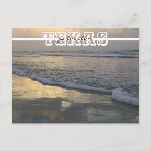 Galveston Beach Texas Travel Postcard