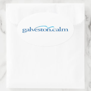 Galveston.calm: Galveston Island, Texas Oval Sticker