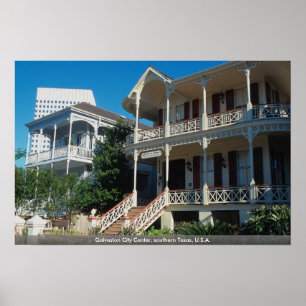 Galveston City Centre, southern Texas, U.S.A. Poster