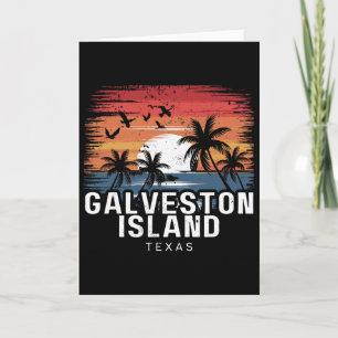 Galveston Island Beach Texas Surfing Surfer  Card