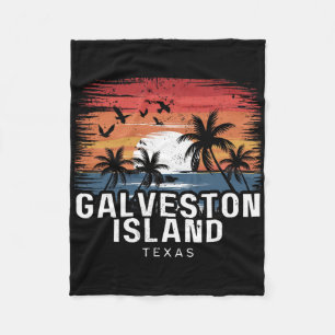 Galveston Island Beach Texas Surfing Surfer Fleece Blanket