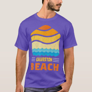 Galveston Island Beach Texas - Vintage Waves T-Shirt