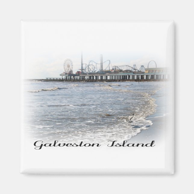 Galveston Island Pleasure Pier Magnet (Front)