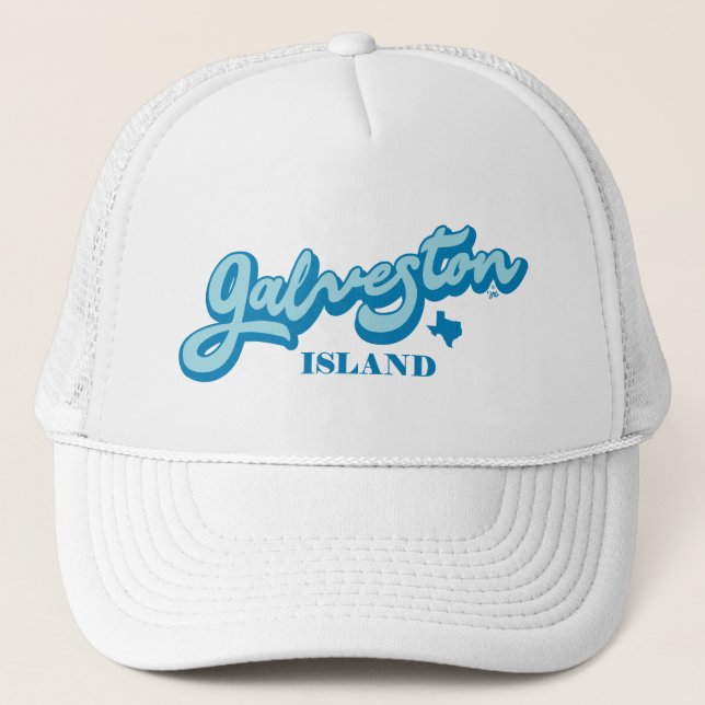 Galveston Island Texas, Gulf Coast, Beach Trucker Hat (Front)