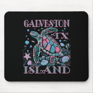 Galveston Island Tx Turtle Lover Colorful Beach So Mouse Pad