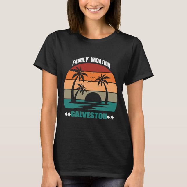 Galveston Summer Family Couple Matching Holiday T-Shirt (Front)