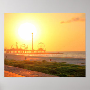 Galveston Sunrise Poster