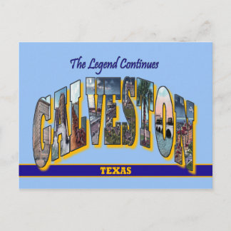 GALVESTON Texas Large Letter Postcard