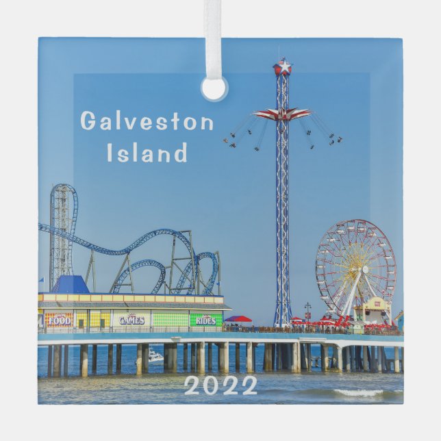 Galveston, Texas, Pleasure Pier, Glass Tree Decoration (Front)