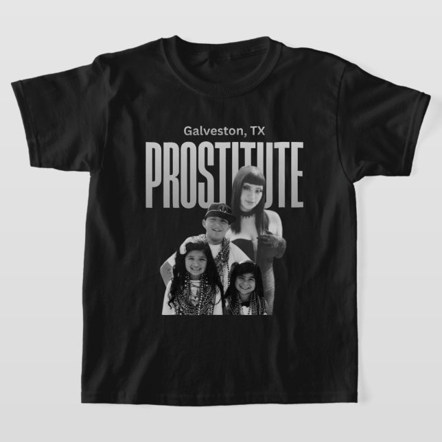 Galveston Texas Prostitute MOM with Kids T-Shirt (Laydown)