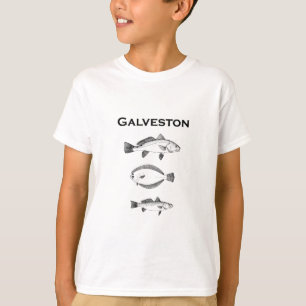 Galveston Texas Saltwater Fishing Logo T-Shirt