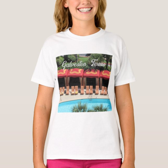 Galveston, Texas - San Luis Hotel Sundeck  T-Shirt (Front)