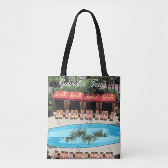 Galveston, Texas - San Luis Hotel Sundeck -  Tote Bag (Front)