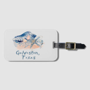 Galveston Texas Seashells  Luggage Tag