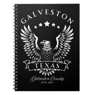 Galveston Texas Vintage Eagle Notebook