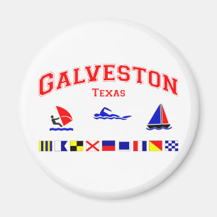 Galveston TX Signal Flags Magnet