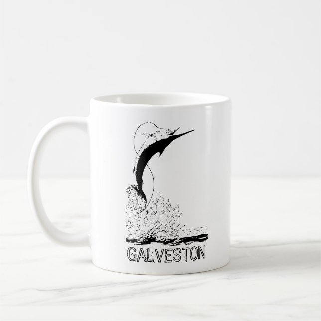 Galveston, TX Sportfishing Coffee Mug (Left)