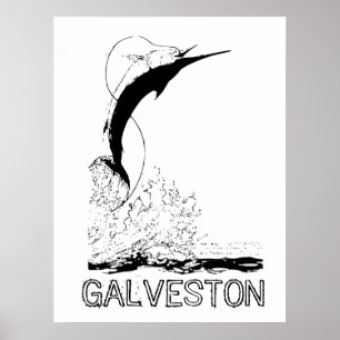 Galveston, TX Sportfishing Poster